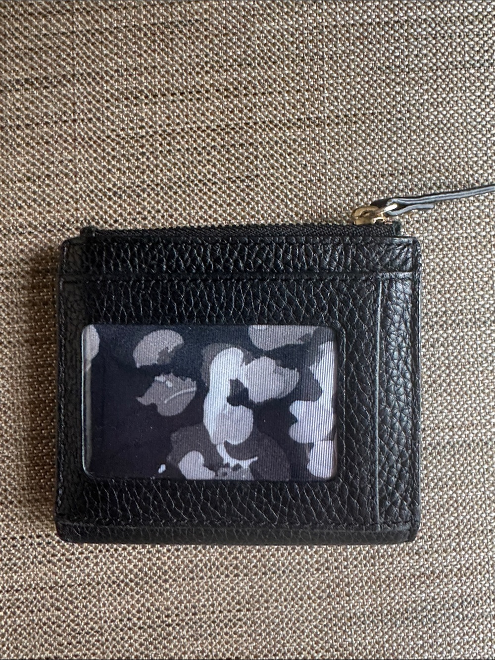 kate spade Black Pebbled Leather Bi-fold Wallet with Gold Logo - Picture 2 of 5